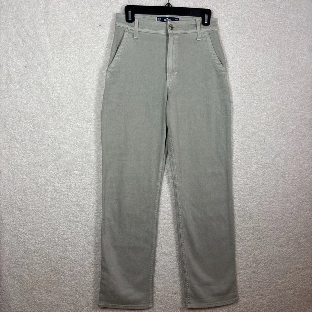 Hollister Dad Jeans Womens 26 Sage Green Excellent Ultra High Rise‎ Carpenter